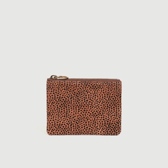 Madewell Handbags - Madewell Leather Calf Hair Spotted Pouch Wallet Bittersweet #K4595 Boho Preppy